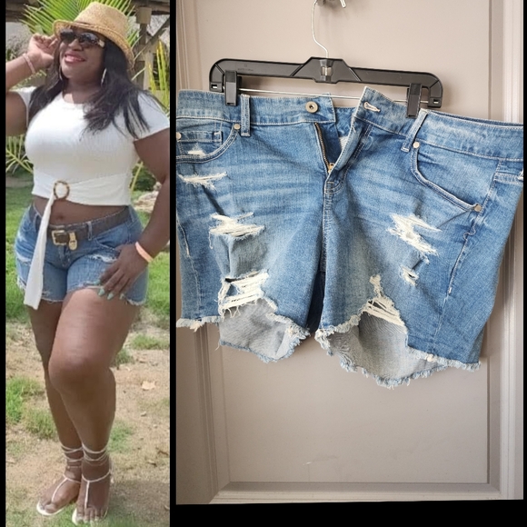 Torrid Curve Pants - Trendy Blue Denim Jean Shorts